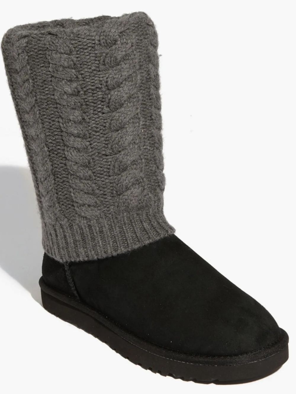 Ugg Tularosa Boot SN 3178 Shearlimg Suede Cable Knit Designer Sherpa #207